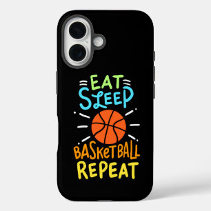 Basketball - Eat Sleep Basketball Repeat iPhone 16 Case