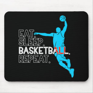 Basketball Eat. Sleep. Basketball. Repeat. Mouse Pad