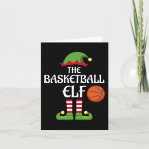 Basketball Elf Family Matching Group Christmas Spo Card