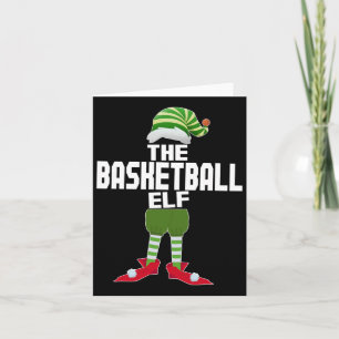 Basketball Elf Matching Family Group Christmas Par Card