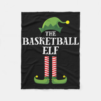 Basketball Elf Matching Family Group Christmas Par Fleece Blanket