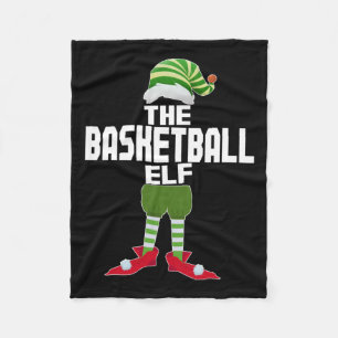 Basketball Elf Matching Family Group Christmas Par Fleece Blanket