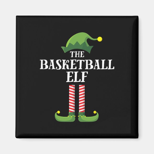 Basketball Elf Matching Family Group Christmas Par Magnet (Front)