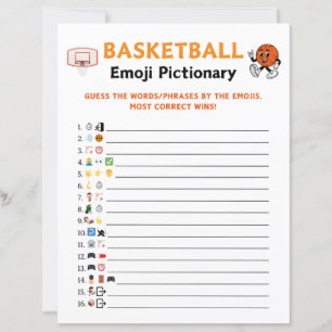 Basketball Emoji Pictionary Game