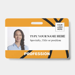 Basketball   Employee   Photo, bar code, logo ID Badge