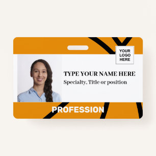 Basketball   Employee   Photo, bar code, logo ID Badge