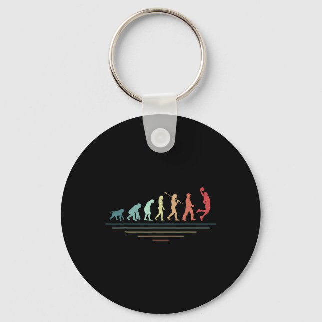 Basketball Evolution Basketball Player Coach Hoop  Key Ring (Front)