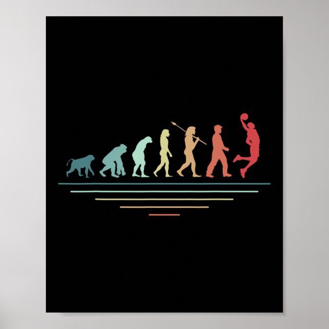 Basketball Evolution Basketball Player Coach Hoop  Poster (Front)