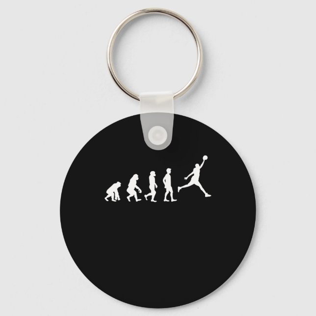 Basketball Evolution Champion Basketball Player  Key Ring (Front)