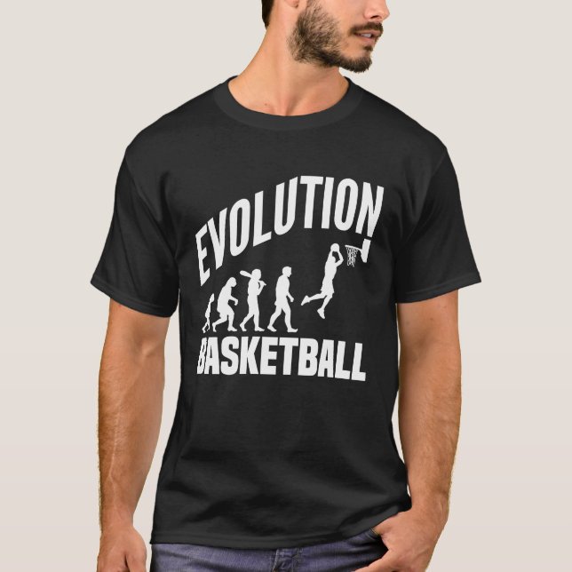 Basketball Evolution From Monkey To Men BBall  Dun T-Shirt (Front)