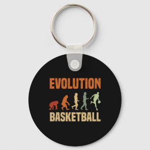 Basketball Evolution From Monkey To Men Bball Love Key Ring