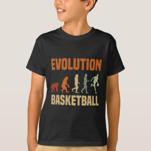 Basketball Evolution From Monkey To Men Bball Love T-Shirt