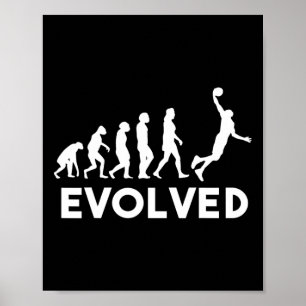 Basketball Evolution Men Women Boys Girls Kids Bak Poster