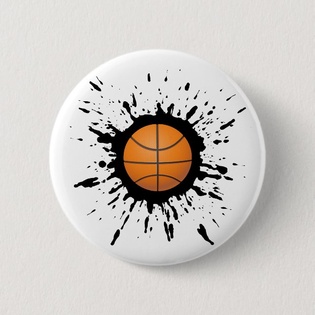 Basketball Explosion 6 Cm Round Badge (Front)