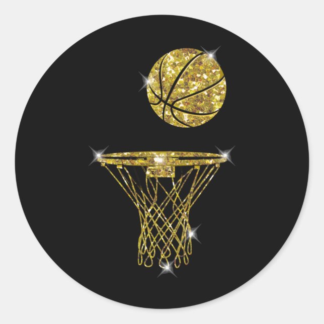 Basketball Exquisite  Classic Round Sticker (Front)
