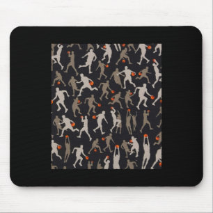 Basketball Fabric Black Patterns  Mouse Pad