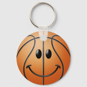 Basketball Face Key Ring