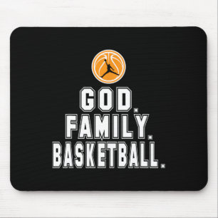Basketball Family God Player Christian  Mouse Pad
