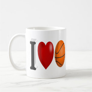 Basketball Fan half text Coffee Mug