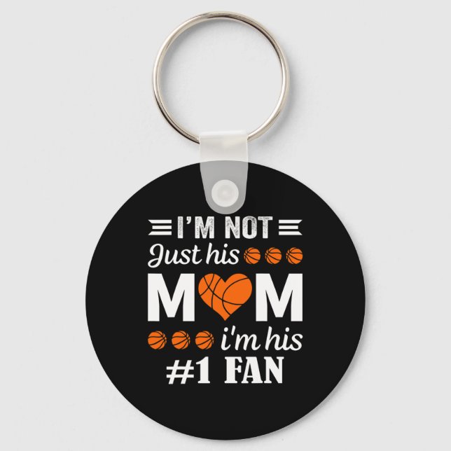 Basketball Fan Mum Quote  Key Ring (Front)