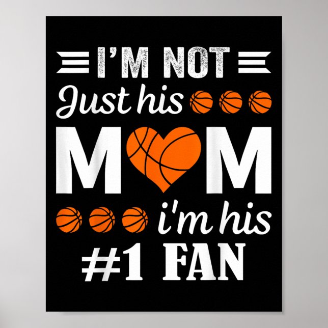 Basketball Fan Mum Quote  Poster (Front)