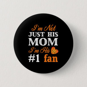 Basketball Fan Mum Quote Shirt Mothers Day Gift Fo 6 Cm Round Badge