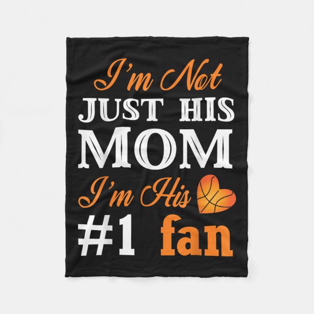 Basketball Fan Mum Quote Shirt Mothers Day Gift Fo Fleece Blanket (Front)