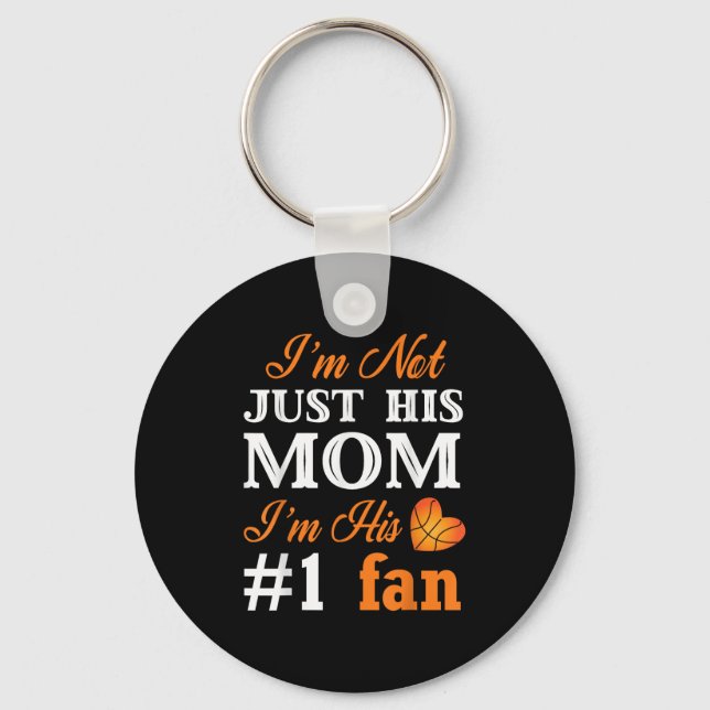Basketball Fan Mum Quote Shirt Mothers Day Gift Fo Key Ring (Front)