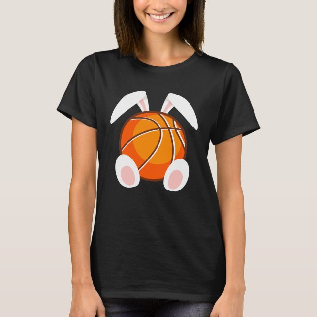 Basketball fans Easter Bunny Happy Easter Basketba T-Shirt (Front)