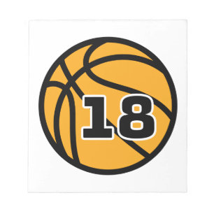 Basketball Fans Favourite Jersey Number #18 Notepad