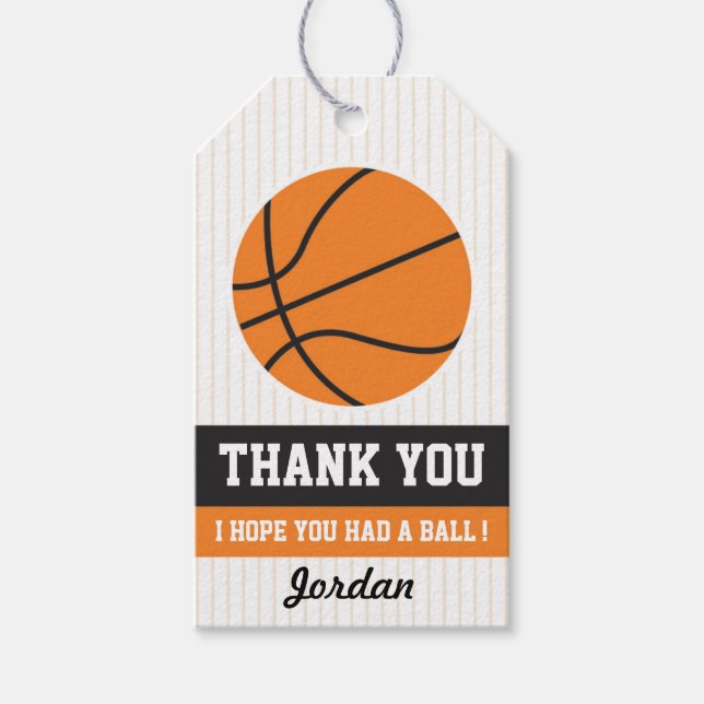 Basketball Favour Tag (Front)