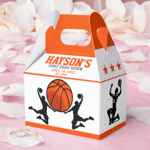Basketball First Year Down 1st Birthday Favour Box