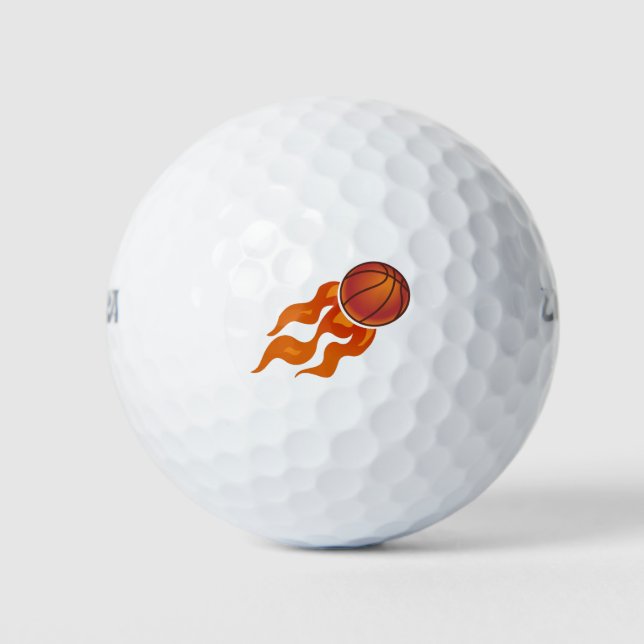 Basketball flames golf balls (Front)