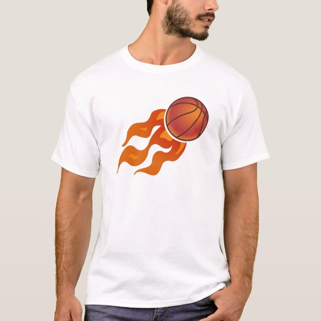 Basketball flames T-Shirt (Front)