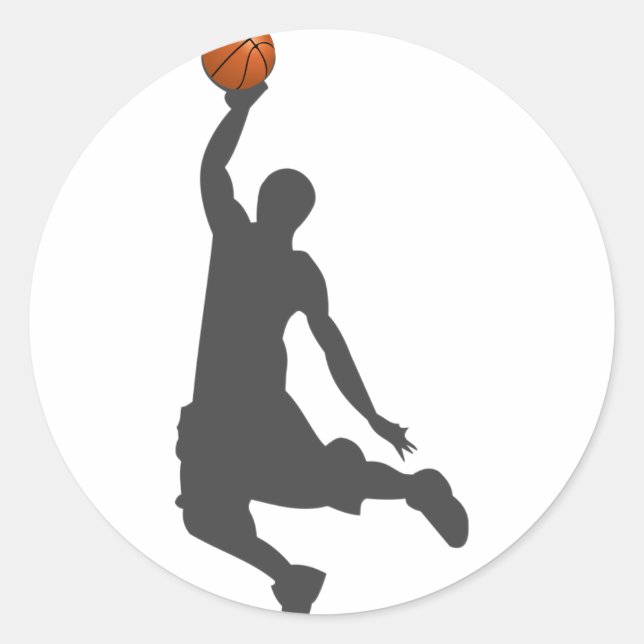 Basketball Fly Guy Classic Round Sticker (Front)
