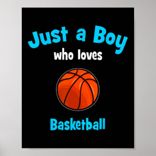 Basketball For Boys Kids Basketball Poster