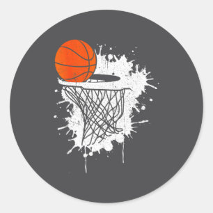 Basketball For Coach Player Boys Girls Men Youth B Classic Round Sticker