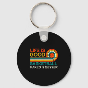 Basketball For Men Boys Srt Player Vintage Key Ring