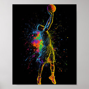 Basketball For Men Kids Youth Player Slam Dunk Tee Poster