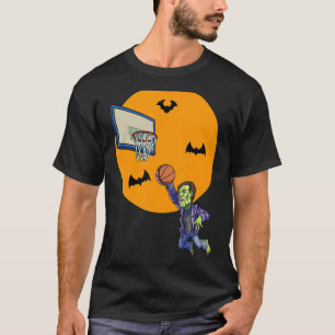 Basketball Frankenstein Halloween Boys Basketball  T-Shirt
