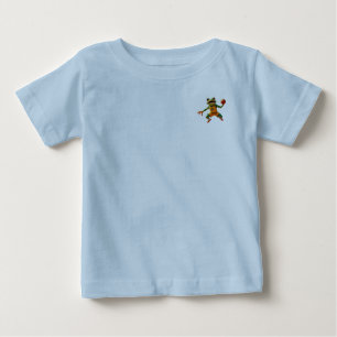 Basketball Frog baby blue shirt front and back