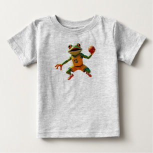 Basketball Frog baby grey shirt