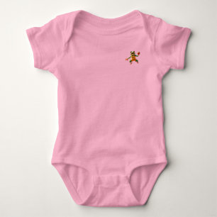 Basketball Frog baby pink bodysuit pocket