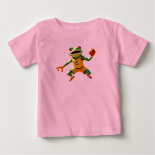 Basketball Frog baby pink shirt
