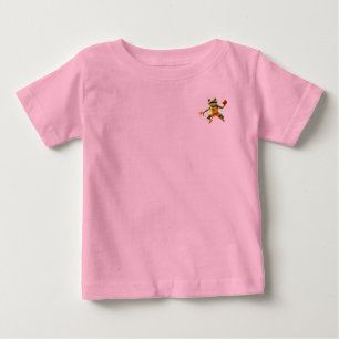 Basketball Frog baby pink shirt pocket