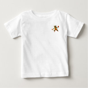 Basketball Frog baby white shirt front and back
