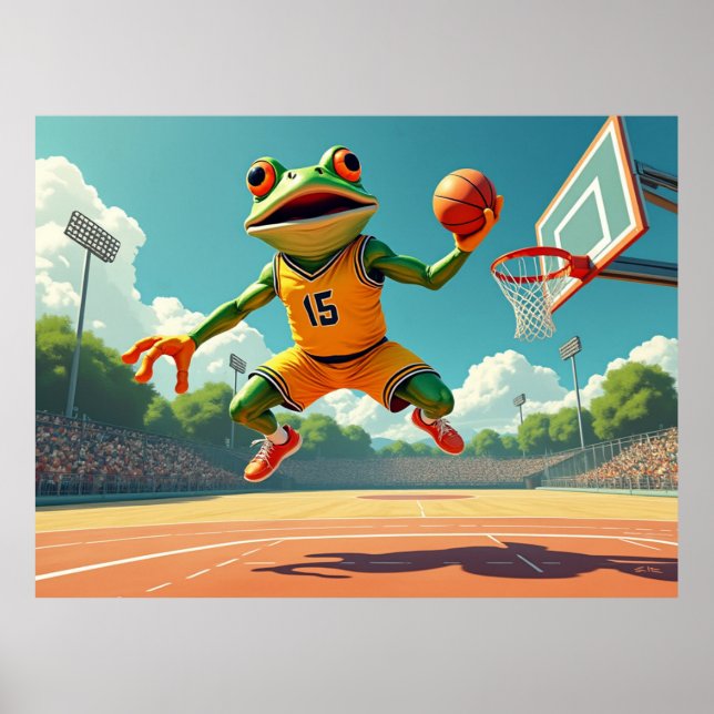 Basketball Frog matte value poster (Front)