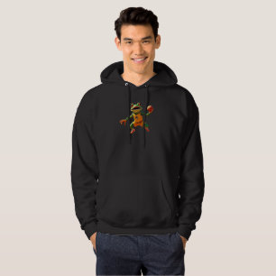 Basketball Frog men black hooded sweatshirt