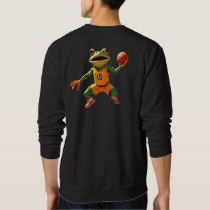 Basketball Frog men black sweatshirt back