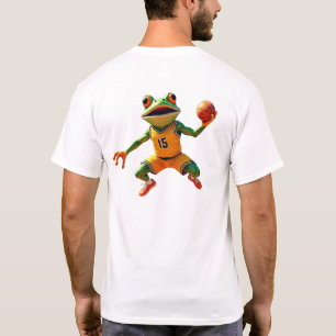 Basketball Frog men white T-shirt back
